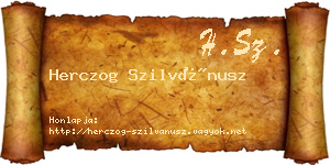 Herczog Szilvánusz névjegykártya