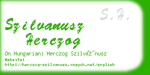 szilvanusz herczog business card